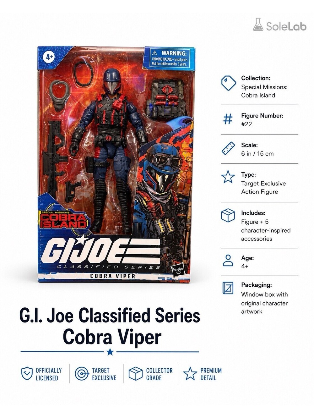 G.I. Joe Classified Cobra Viper #22 Cobra Island Target Exclusive NEW SEALED